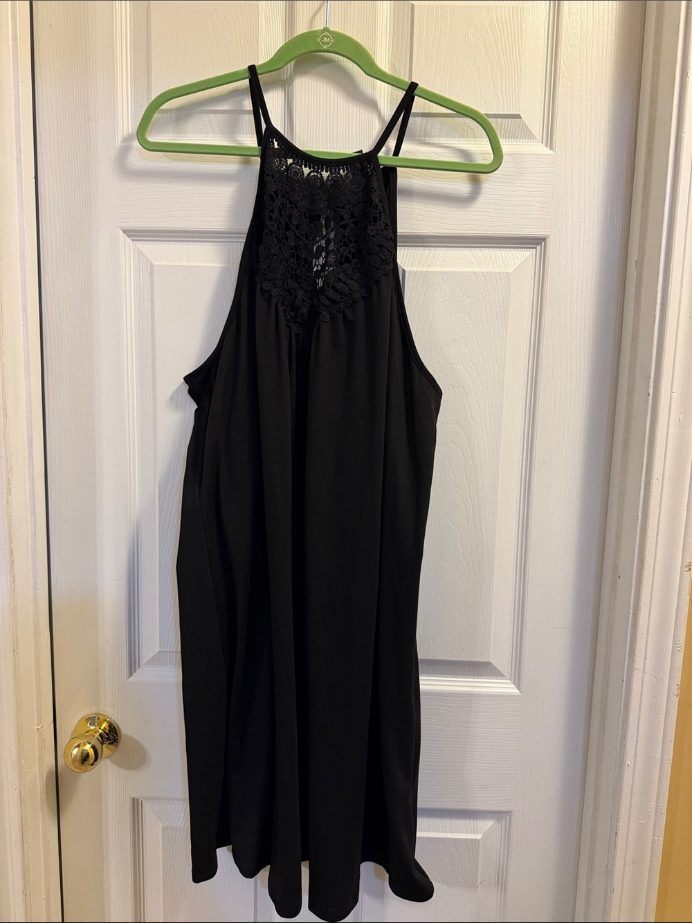 3XL (size 18) NWT Emory Rose Pretty Black Crochet Yoke Midi Dress